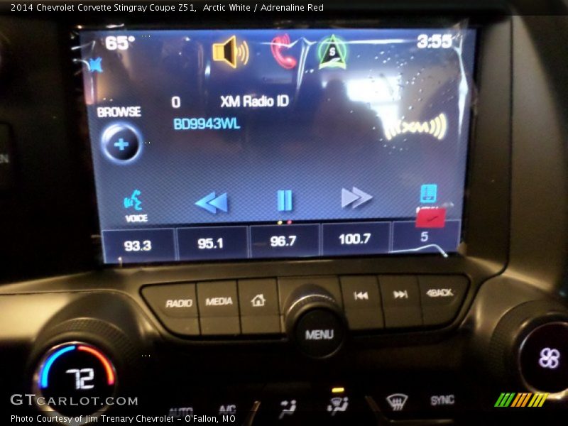 Arctic White / Adrenaline Red 2014 Chevrolet Corvette Stingray Coupe Z51