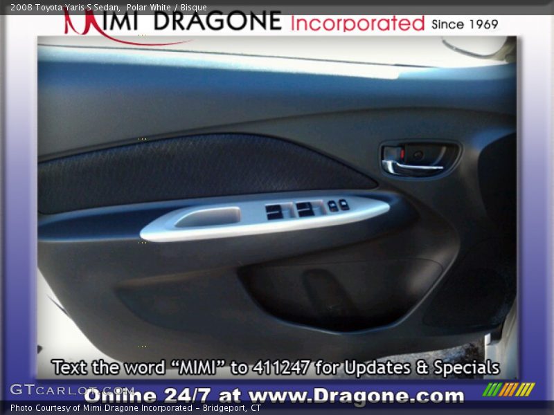 Polar White / Bisque 2008 Toyota Yaris S Sedan
