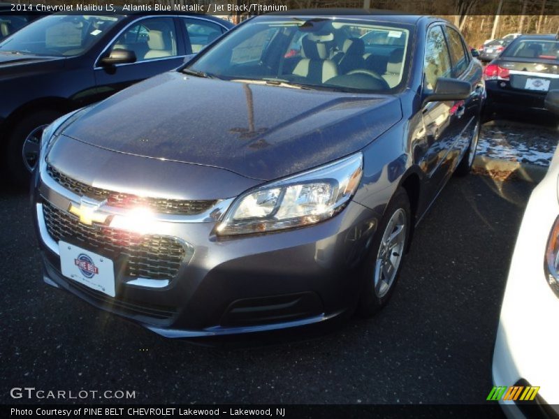 Atlantis Blue Metallic / Jet Black/Titanium 2014 Chevrolet Malibu LS