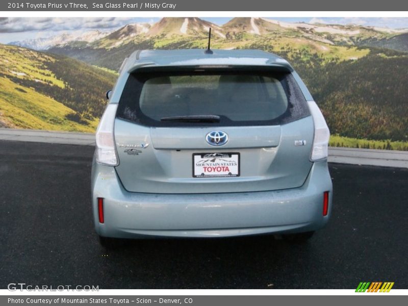 Sea Glass Pearl / Misty Gray 2014 Toyota Prius v Three