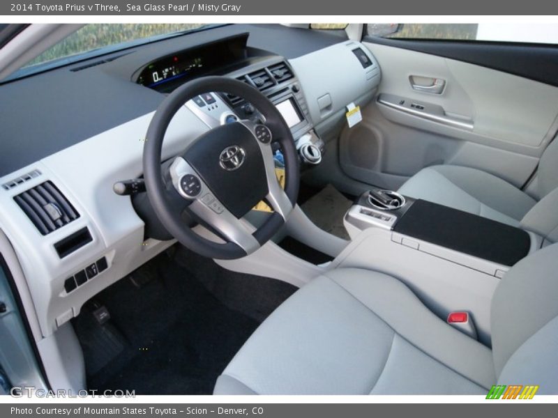 Sea Glass Pearl / Misty Gray 2014 Toyota Prius v Three
