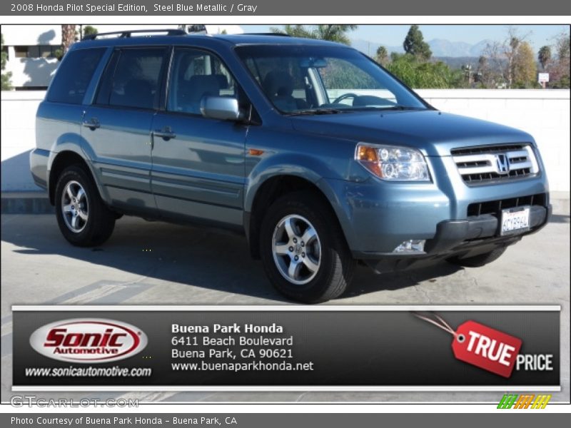 Steel Blue Metallic / Gray 2008 Honda Pilot Special Edition