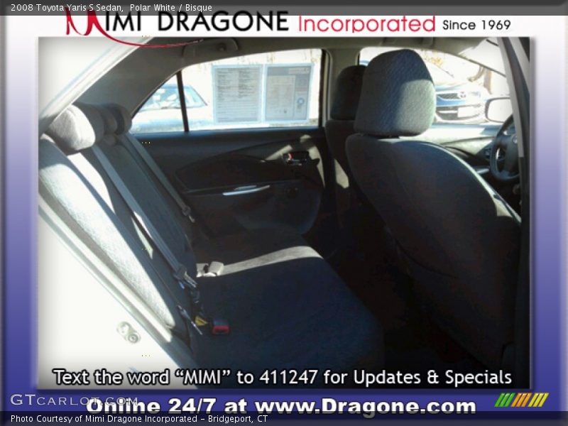 Polar White / Bisque 2008 Toyota Yaris S Sedan