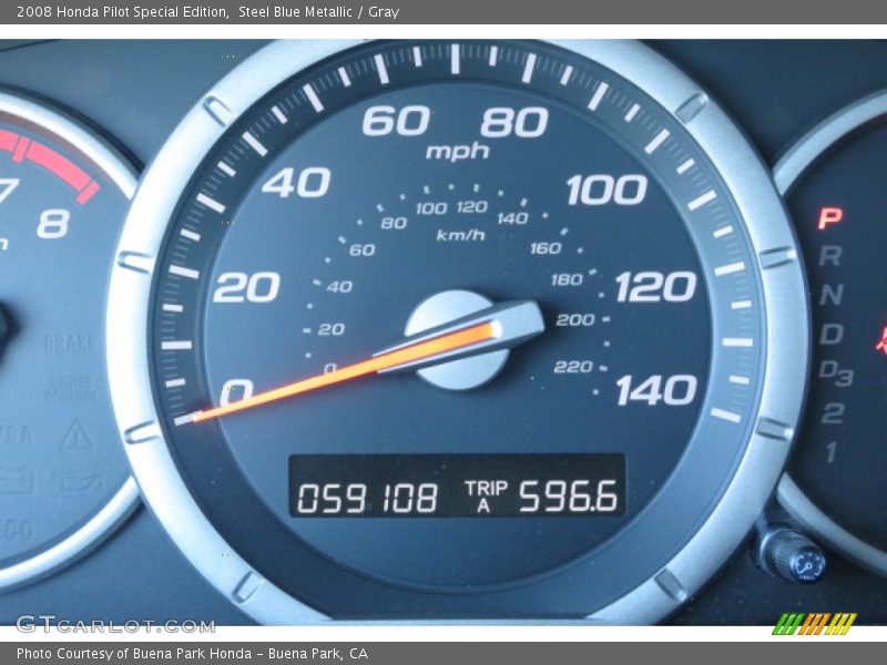 Steel Blue Metallic / Gray 2008 Honda Pilot Special Edition