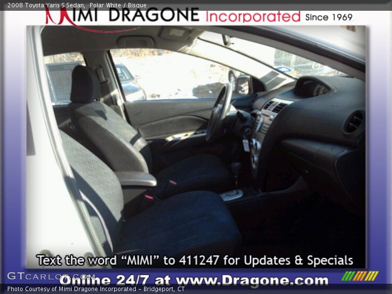 Polar White / Bisque 2008 Toyota Yaris S Sedan