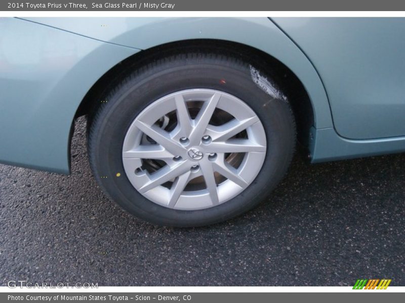 Sea Glass Pearl / Misty Gray 2014 Toyota Prius v Three