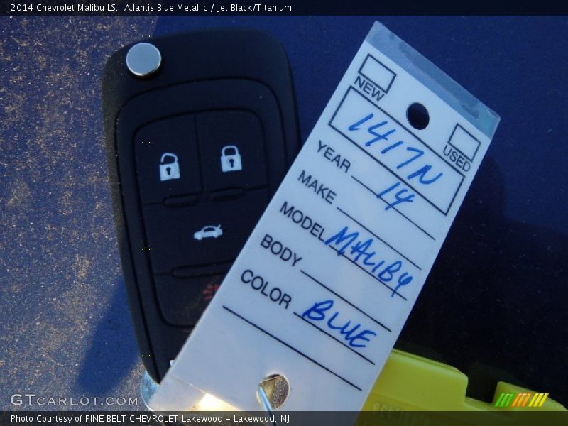 Atlantis Blue Metallic / Jet Black/Titanium 2014 Chevrolet Malibu LS