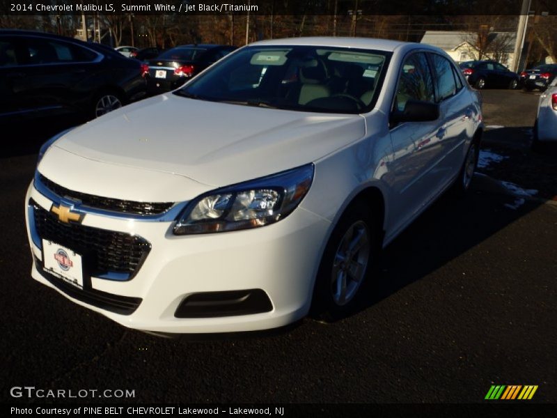 Summit White / Jet Black/Titanium 2014 Chevrolet Malibu LS
