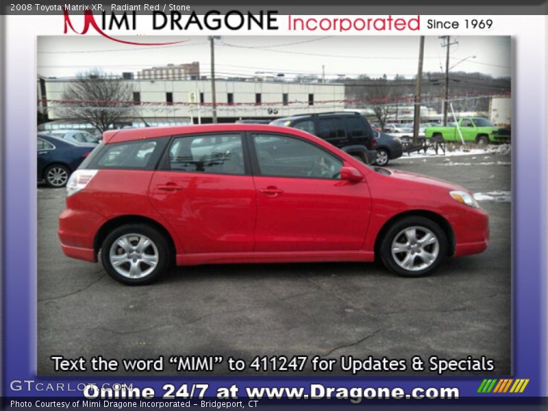 Radiant Red / Stone 2008 Toyota Matrix XR