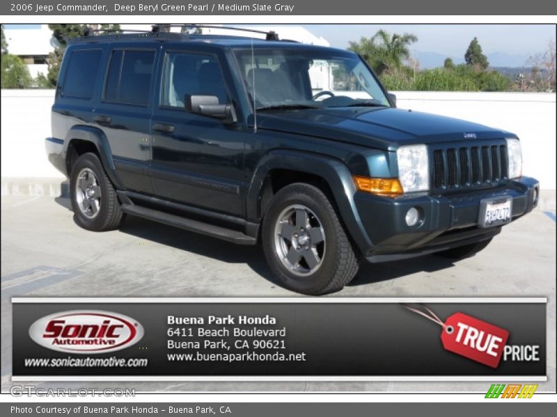 Deep Beryl Green Pearl / Medium Slate Gray 2006 Jeep Commander
