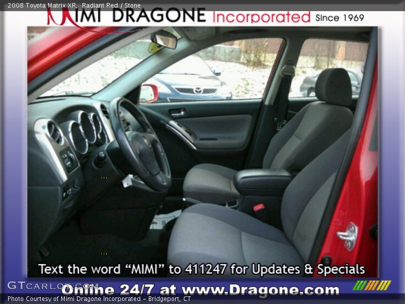 Radiant Red / Stone 2008 Toyota Matrix XR