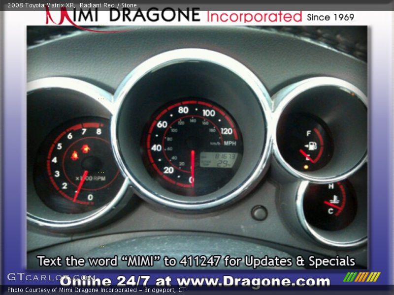 Radiant Red / Stone 2008 Toyota Matrix XR