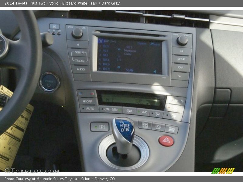 Blizzard White Pearl / Dark Gray 2014 Toyota Prius Two Hybrid