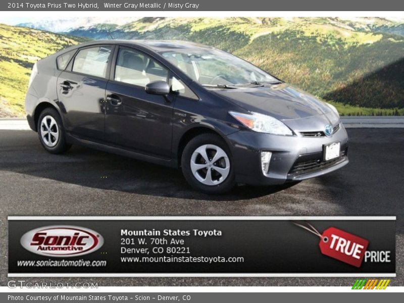 Winter Gray Metallic / Misty Gray 2014 Toyota Prius Two Hybrid