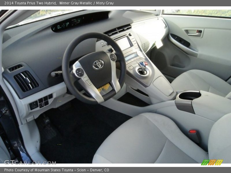 Winter Gray Metallic / Misty Gray 2014 Toyota Prius Two Hybrid