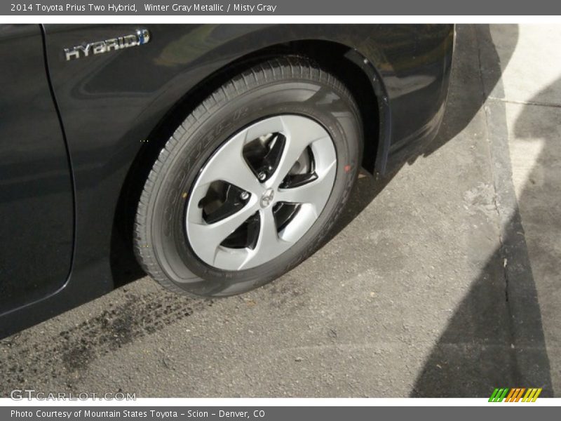 Winter Gray Metallic / Misty Gray 2014 Toyota Prius Two Hybrid