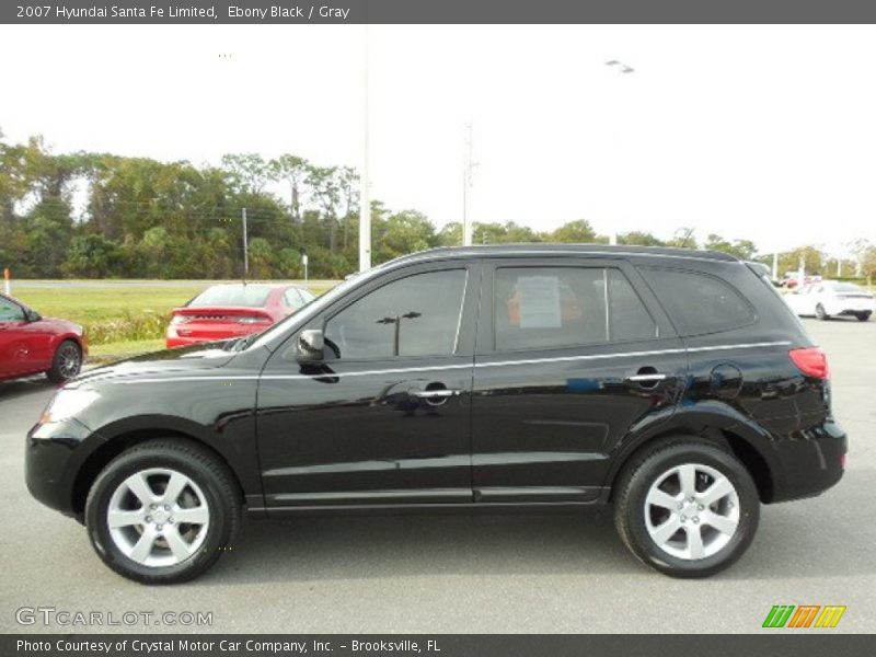 Ebony Black / Gray 2007 Hyundai Santa Fe Limited