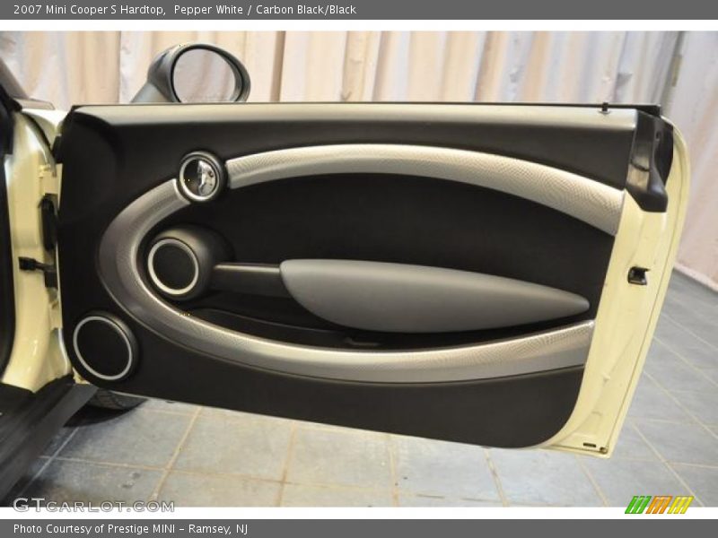 Pepper White / Carbon Black/Black 2007 Mini Cooper S Hardtop