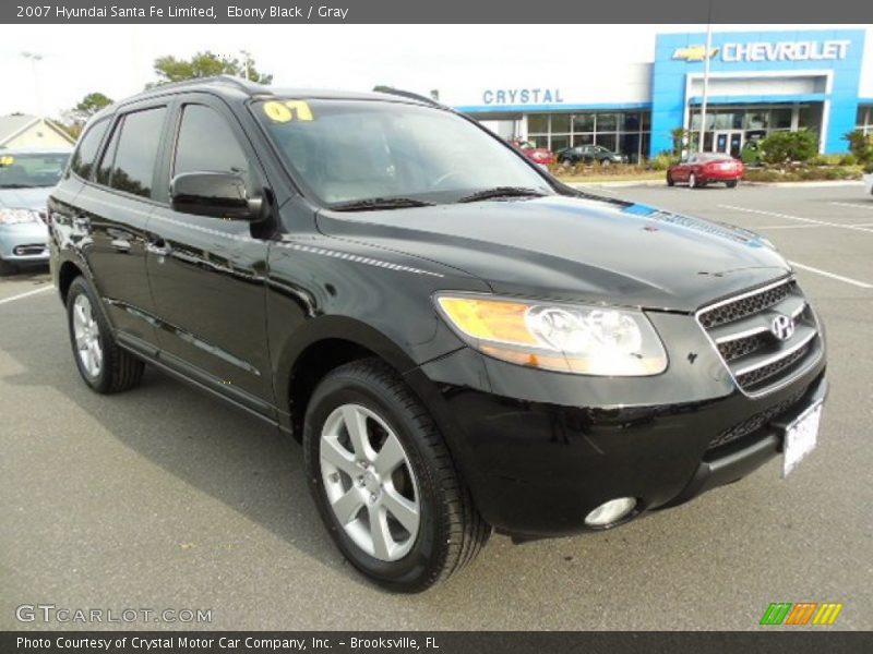 Ebony Black / Gray 2007 Hyundai Santa Fe Limited