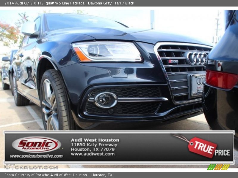 Daytona Gray Pearl / Black 2014 Audi Q7 3.0 TFSI quattro S Line Package