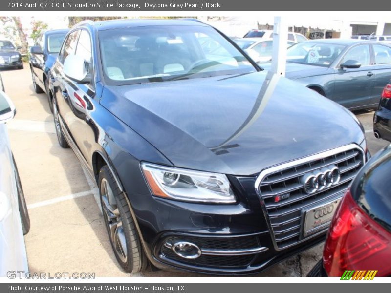 Daytona Gray Pearl / Black 2014 Audi Q7 3.0 TFSI quattro S Line Package