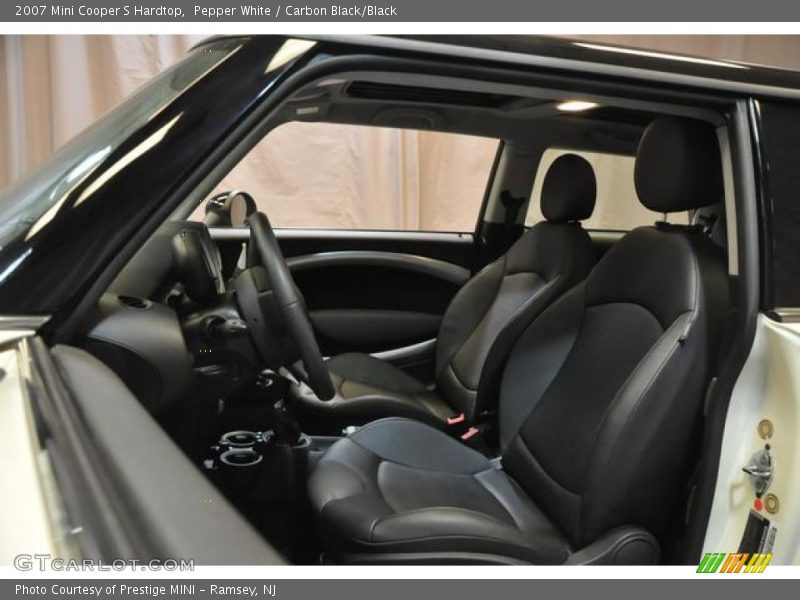 Pepper White / Carbon Black/Black 2007 Mini Cooper S Hardtop