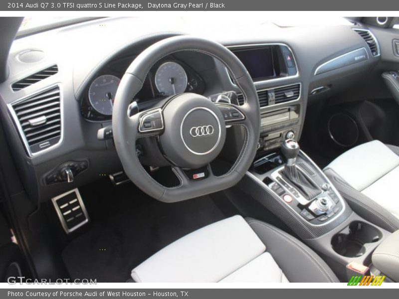 Daytona Gray Pearl / Black 2014 Audi Q7 3.0 TFSI quattro S Line Package