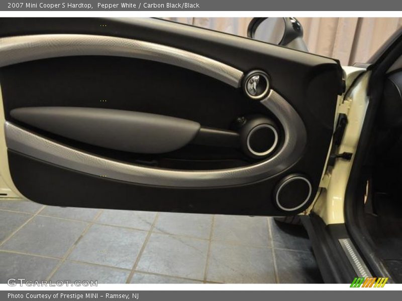 Pepper White / Carbon Black/Black 2007 Mini Cooper S Hardtop