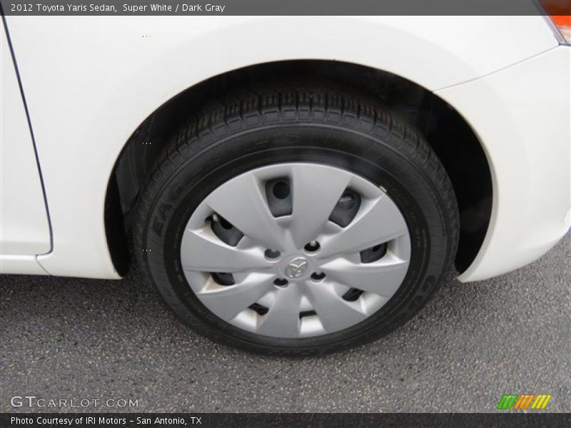 Super White / Dark Gray 2012 Toyota Yaris Sedan