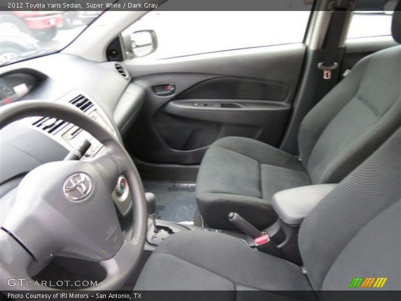 Super White / Dark Gray 2012 Toyota Yaris Sedan