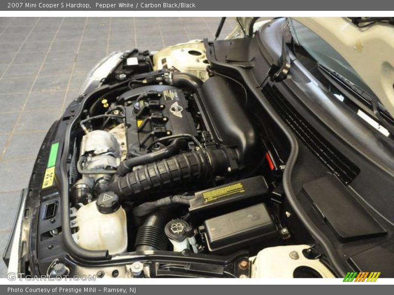 Pepper White / Carbon Black/Black 2007 Mini Cooper S Hardtop