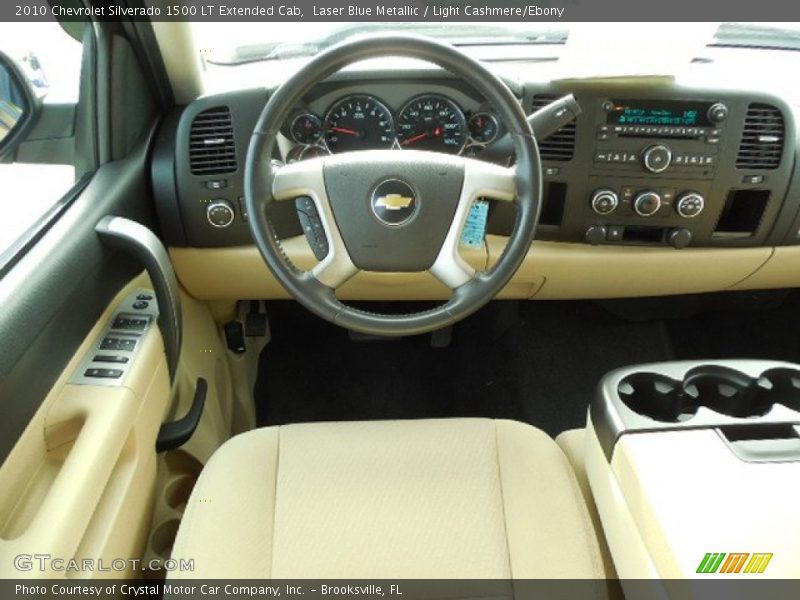 Laser Blue Metallic / Light Cashmere/Ebony 2010 Chevrolet Silverado 1500 LT Extended Cab