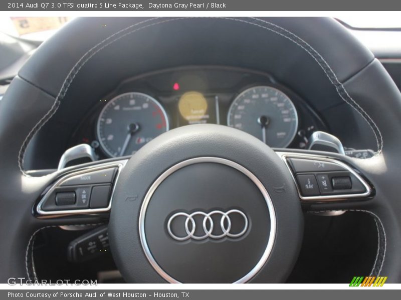 Daytona Gray Pearl / Black 2014 Audi Q7 3.0 TFSI quattro S Line Package