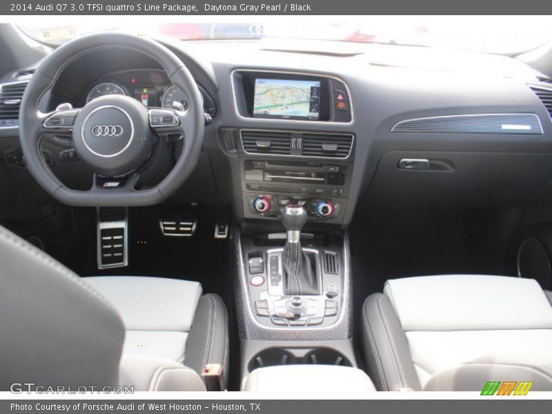 Daytona Gray Pearl / Black 2014 Audi Q7 3.0 TFSI quattro S Line Package