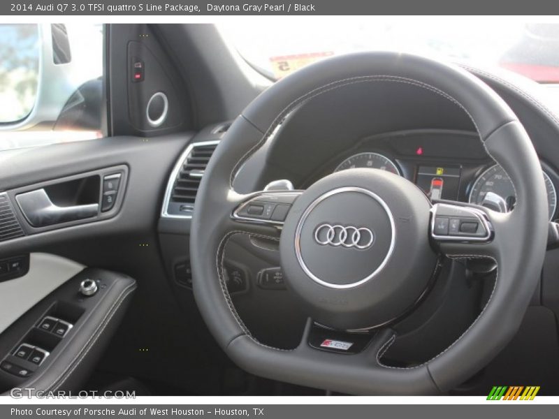 Daytona Gray Pearl / Black 2014 Audi Q7 3.0 TFSI quattro S Line Package