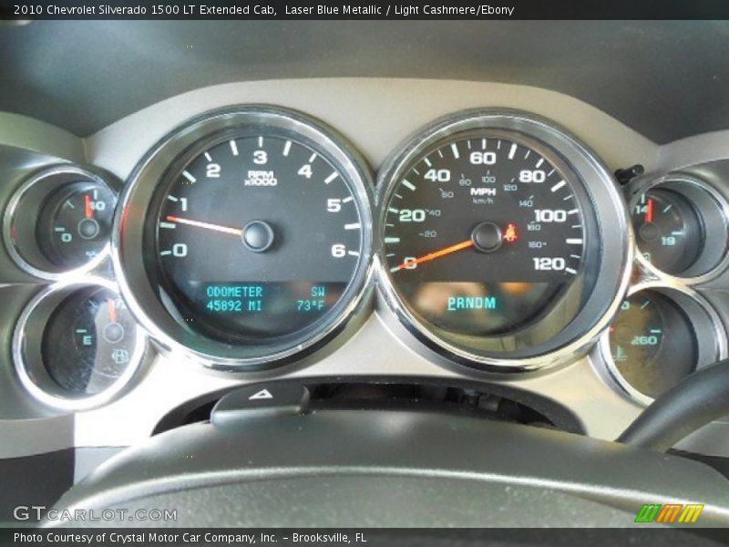 Laser Blue Metallic / Light Cashmere/Ebony 2010 Chevrolet Silverado 1500 LT Extended Cab