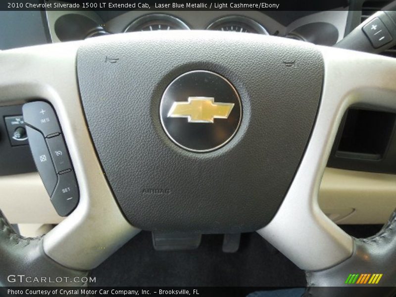 Laser Blue Metallic / Light Cashmere/Ebony 2010 Chevrolet Silverado 1500 LT Extended Cab