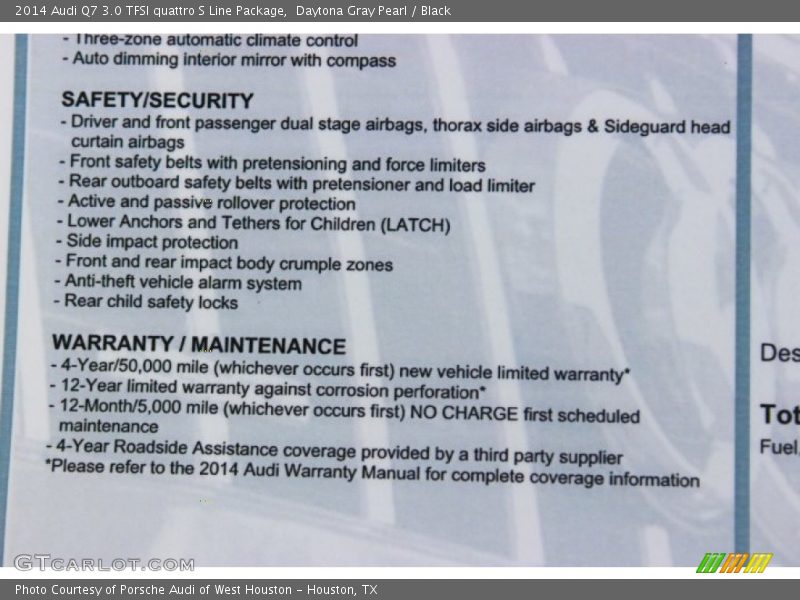 Daytona Gray Pearl / Black 2014 Audi Q7 3.0 TFSI quattro S Line Package