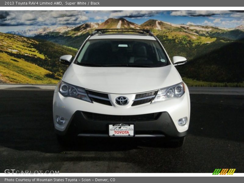 Super White / Black 2013 Toyota RAV4 Limited AWD