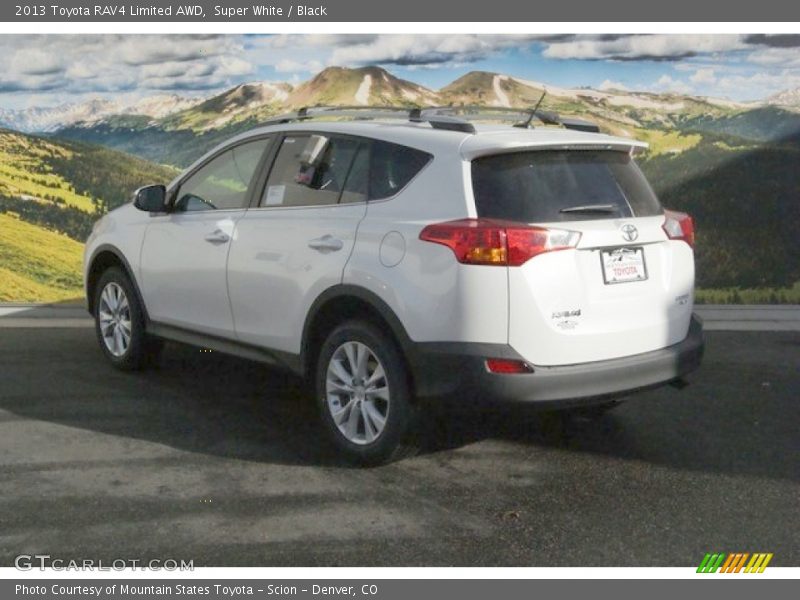 Super White / Black 2013 Toyota RAV4 Limited AWD