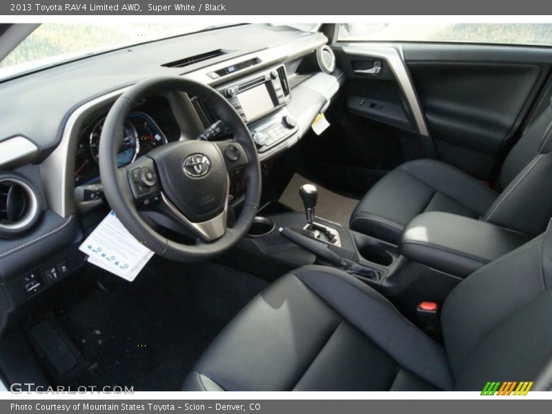 Super White / Black 2013 Toyota RAV4 Limited AWD