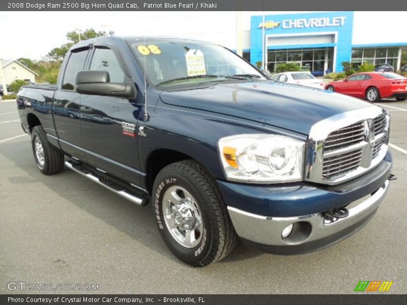 Patriot Blue Pearl / Khaki 2008 Dodge Ram 2500 Big Horn Quad Cab