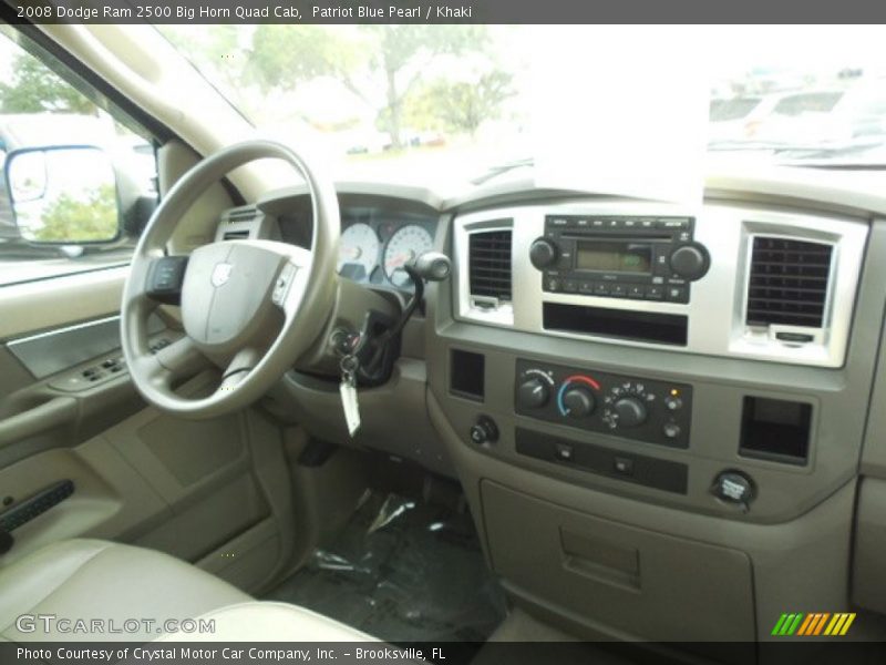 Patriot Blue Pearl / Khaki 2008 Dodge Ram 2500 Big Horn Quad Cab