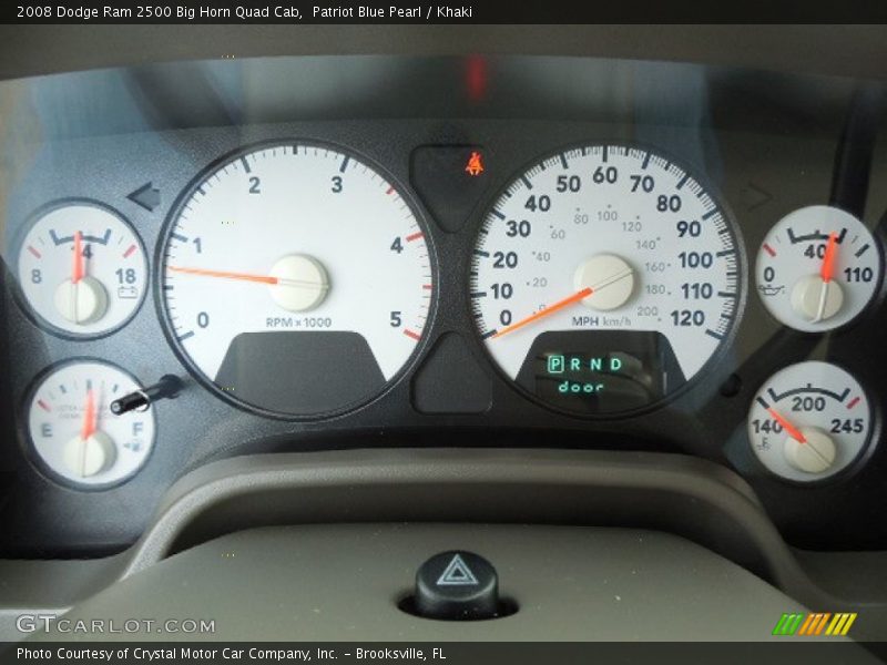 Patriot Blue Pearl / Khaki 2008 Dodge Ram 2500 Big Horn Quad Cab