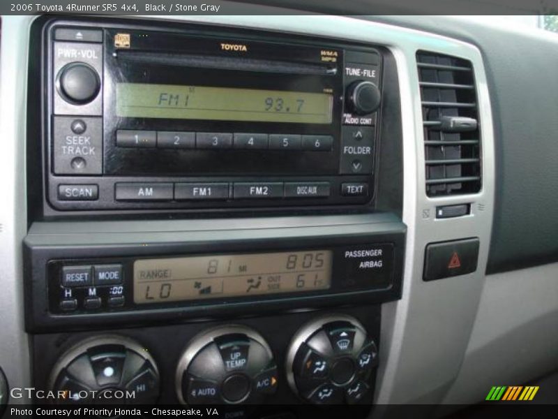 Black / Stone Gray 2006 Toyota 4Runner SR5 4x4