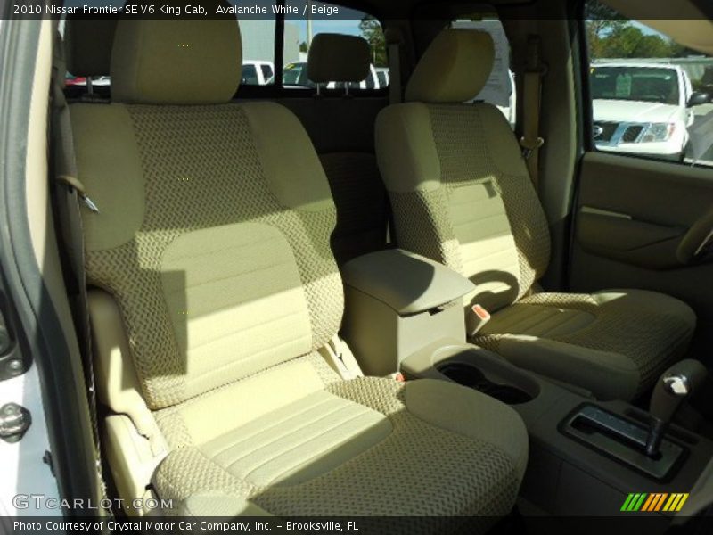 Avalanche White / Beige 2010 Nissan Frontier SE V6 King Cab