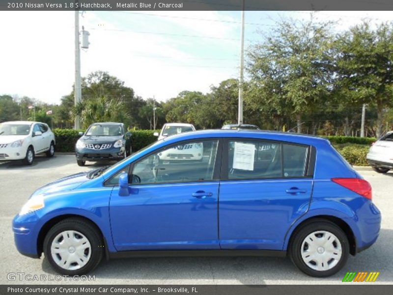 Metallic Blue / Charcoal 2010 Nissan Versa 1.8 S Hatchback