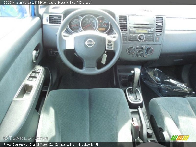 Metallic Blue / Charcoal 2010 Nissan Versa 1.8 S Hatchback