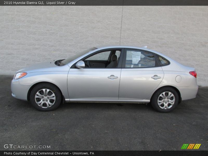 Liquid Silver / Gray 2010 Hyundai Elantra GLS