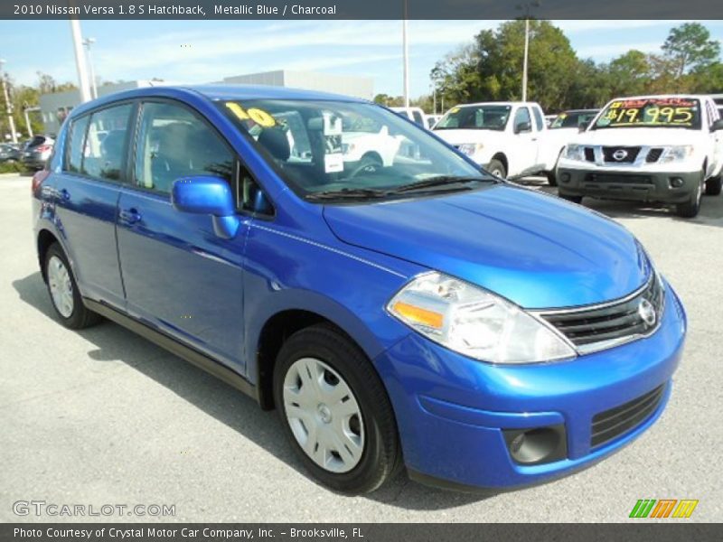Metallic Blue / Charcoal 2010 Nissan Versa 1.8 S Hatchback